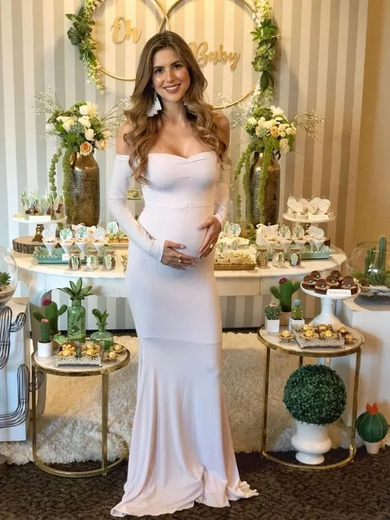 Maternity Dress for Photoshoot Baby Shower,DS5091