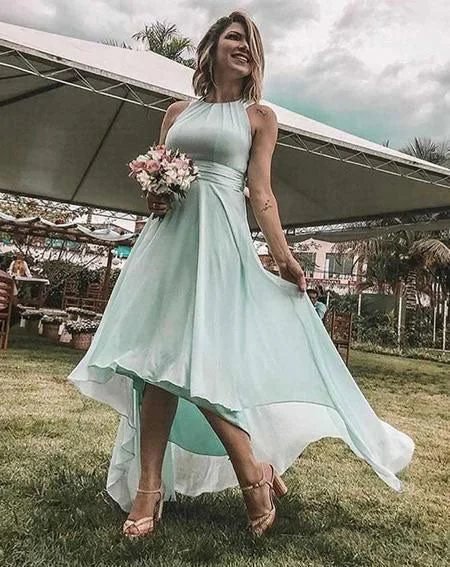 Elegant Hi Low Bridesmaid Dresses for Wedding Party