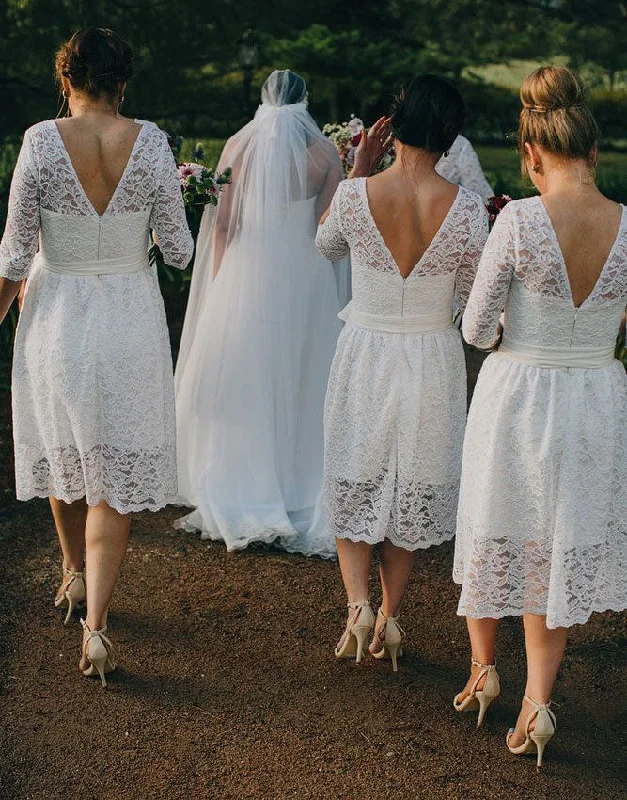 Elegant Lace Bridesmaid Dresses for Wedding Party