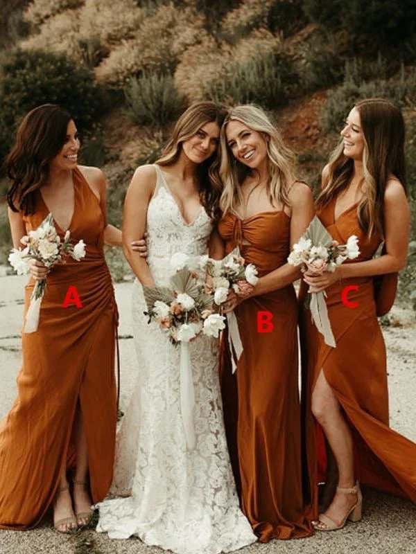 Floor Length Bridesmaid Dresses for Wedding Party