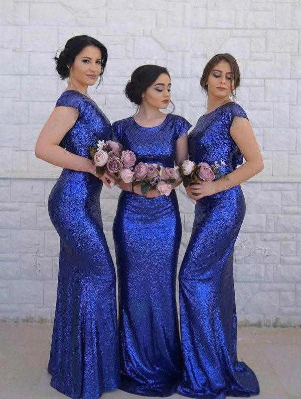 Mermaid Royal Blue Mermaid Bridesmaid Dresses for Wedding Party