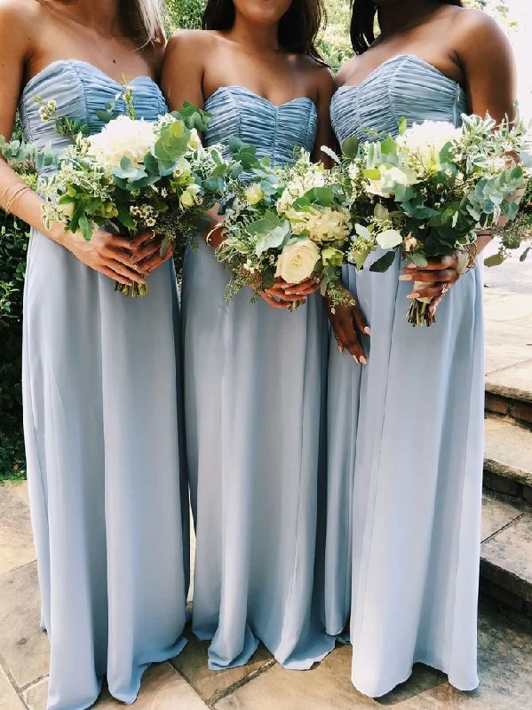 Sweetheart Floor Length Bridesmaid Dresses for Wedding