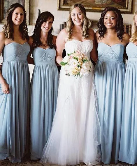 Sweetheart Long Bridesmaid Dresses for Wedding Party