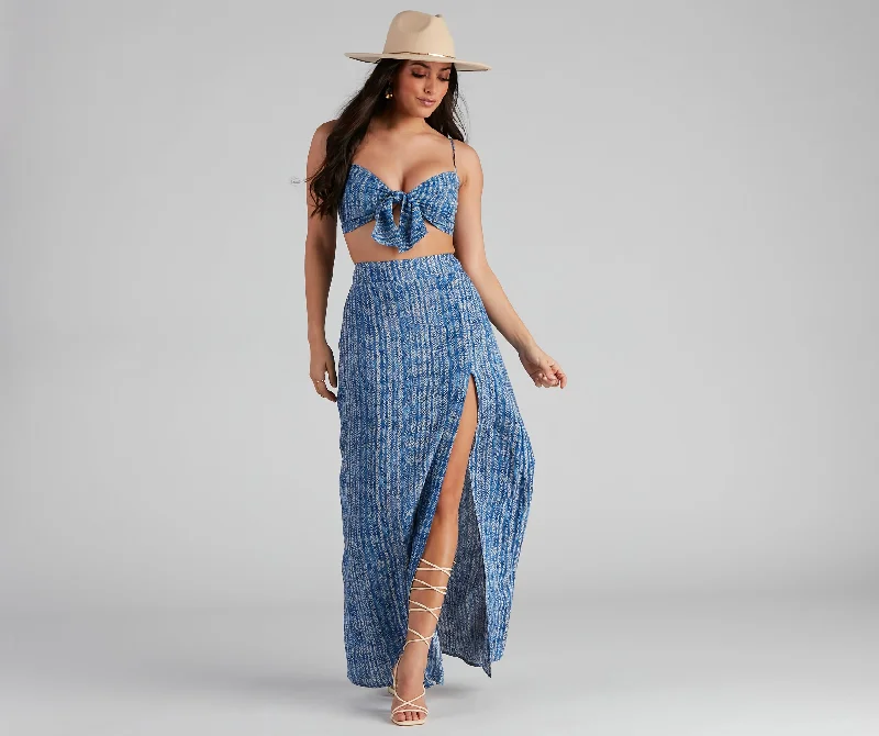 Girl's Trip Boho Slit Maxi Skirt