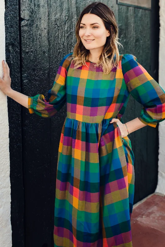 Kiara Midi Smock Dress - Multi, Big City Gingham