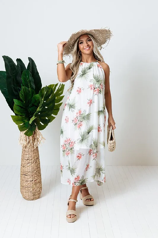 Parisian Countryside Floral Maxi Dress