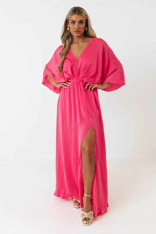 Pretty In Palisades Maxi in Hot Pink