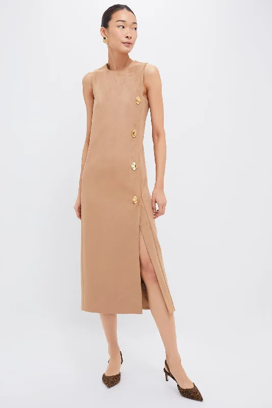 Tan Kalita Midi Dress