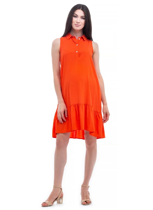 Vittoria Mini Maternity Dress -  Spicy Orange