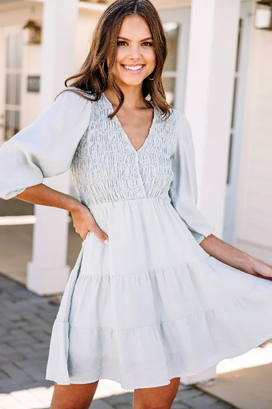 Easy To Love Mint Green Tiered Dress