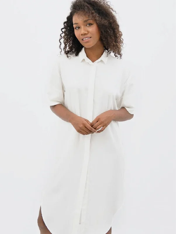 Seville TENCEL™ Midi Dress | Porcelain