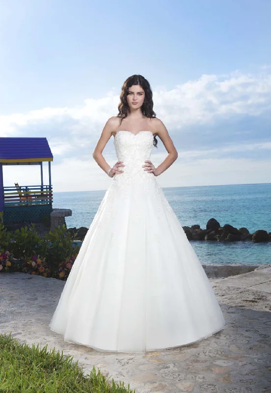 Lace Bodice with Pop Over Jacket Tulle Ball Gown Wedding Dresses Online - #3771