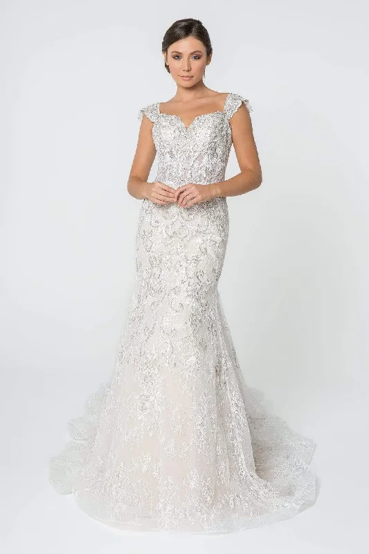 Elizabeth K - GL2822 Jewel Embroidered Sweetheart Trumpet Gown