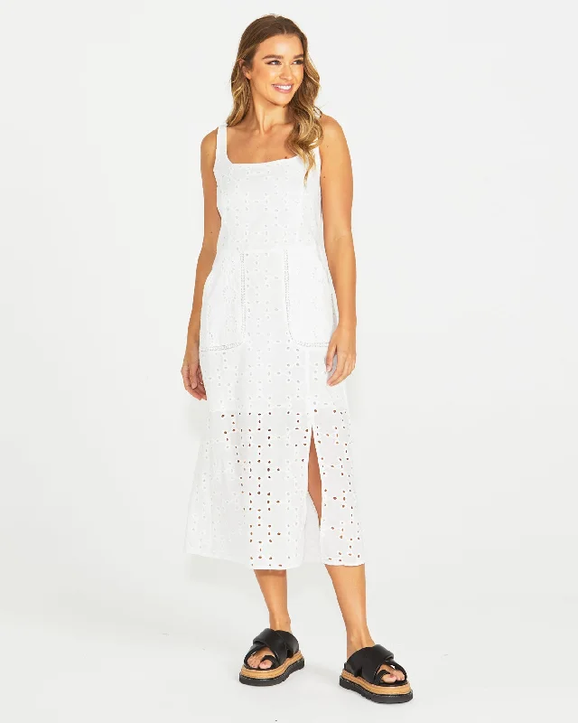 Sass Kirby Midi Dress Ivory