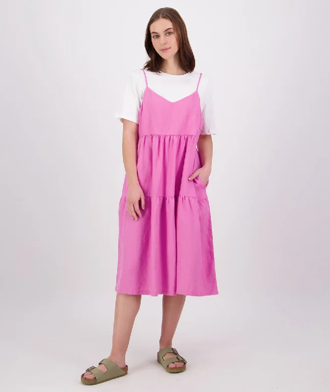 Swanndri St Clair V2 Midi Dress Raspberry