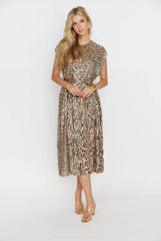 Eden Metallic Midi Dress