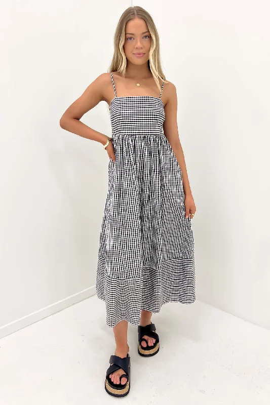 Indie Midi Dress Black Check