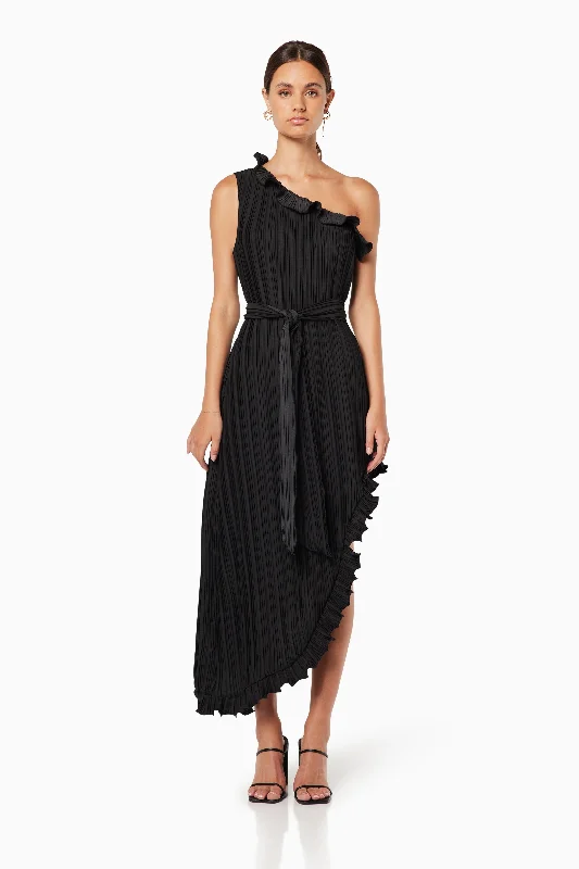 Italianate Midi Dress In Black