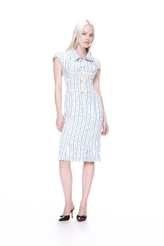 VIVIENNE WESTWOOD STRIPED MIDI DRESS